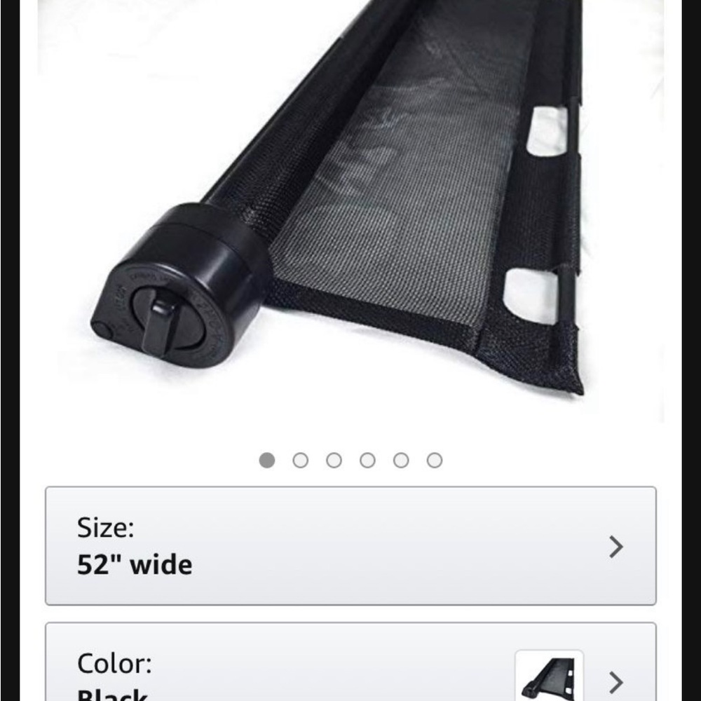 Black Retractable Cargo Cover